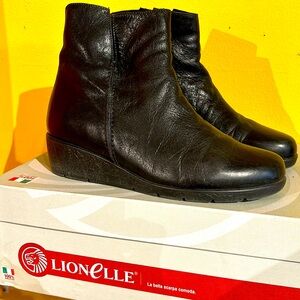 Italian Leather Zip Up Booty